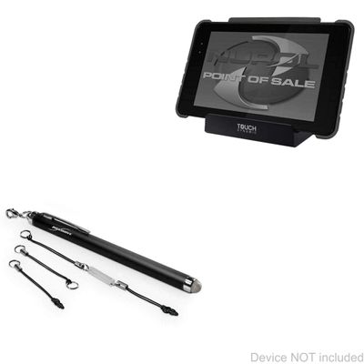 BoxWave Stylus Pen Compatible with Touch Dynamic Quest III (7 in) - EverTouch Capacitive Stylus, Fiber Tip Capacitive Stylus Pen - Jet Black