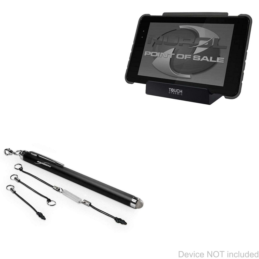 BoxWave Stylus Pen Compatible with Touch Dynamic Quest III (7 in) - EverTouch Capacitive Stylus, Fiber Tip Capacitive Stylus Pen - Jet Black