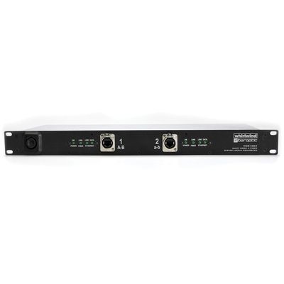 Whirlwind MCM1004 1 RU 2X Cat5e to OpticalCON Quad Multimode Media Converter