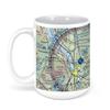 Ithaca Tompkins Regional Airport, Ithaca, NY, USA FAA Sectional Aeronautical Charts Chart Mug, 15oz view 1