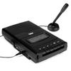 Tyler TCP-01 Portable Cassette Player and Recorder - Retro Shoebox Style Music Device with Stand-Alone Microphone, Built-in Speaker, and Retractable Handle - Auto Voice Level Control, 120V AC Adapter view 1