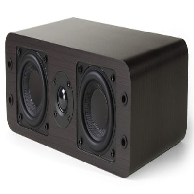 Micca OoO Center Channel Bookshelf Speaker with 3-Inch Woofers and Silk Tweeter (Dark Walnut, Each) (Renewed)