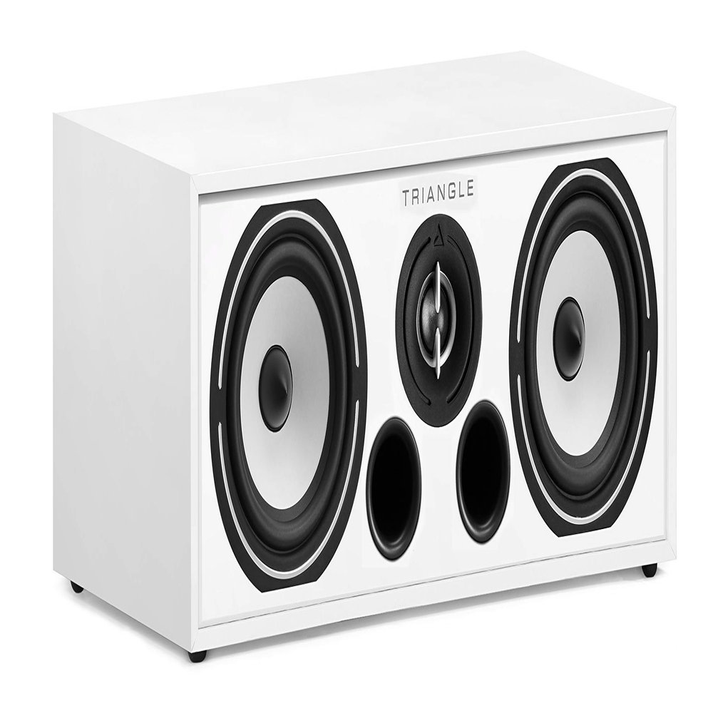triangle - BOREA BRC1 Home Cinema Center Speaker - 2 Way - Power handling 100W - Efficiency 90 dB/W/m - Bass Reflex - 485 x 176 x 274 mm - White