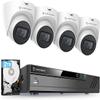 Amcrest 5MP POE Security Camera System Outdoor, 8CH POE NVR, 4pcs 5MP Turret Cameras, IP67 Metal Turret IP Cameras, Built in Mic, Pre-Installed 2TB Hard Drive, NV4108E-IP5M-T1179EW4-2TB view 1
