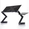 Adjustable Laptop Stand with Mouse Plate for Bed Portable Foldable Laptop Desk with Cooling Fan for MacBook view 1