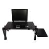 Adjustable Laptop Stand with Mouse Plate for Bed Portable Foldable Laptop Desk with Cooling Fan for MacBook view 2