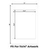 CountryArtHouse Textured White Acid Free 12x18 Picture Frame Mats with White Core Bevel Cut for 11x14 Pictures - Fits 12x18 Frame - Pack of 10 Mats - with Bags & Backings view 2