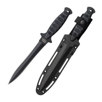 COLD STEEL Drop Forged Wasp Dagger 52100 Steel Single-Piece 6.75" Spear Point Blade 5.5" Handle Fixed Blade Knife w/Secure-Ex Sheath