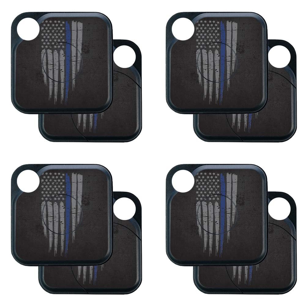 MightySkins Skin for Tile Pro 4 Pack (Fits Both 2020 & 2018) - Thin Blue Line | Protective, Durable, and Unique Vinyl Decal wrap Cover | Easy to Apply, Remove, and Change Styles | Made in The USA