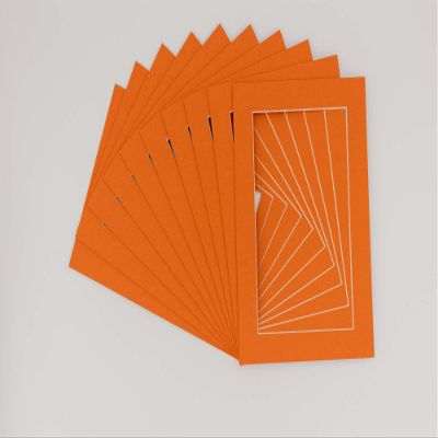 CountryArtHouse Orange Acid Free 12x16 Picture Frame Mats with White Core Bevel Cut for 8.5x11 Pictures - Fits 12x16 Frame - Pack of 25 Mats
