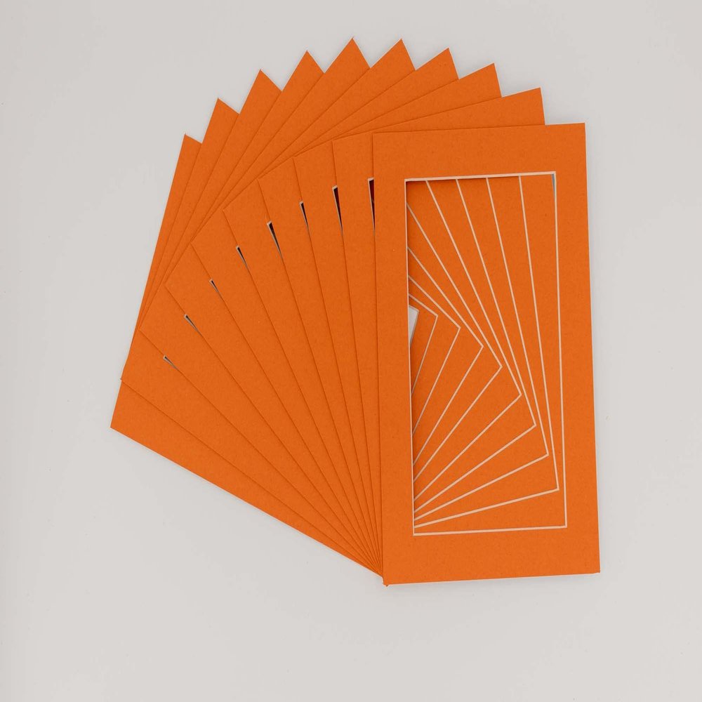 CountryArtHouse Orange Acid Free 12x16 Picture Frame Mats with White Core Bevel Cut for 8.5x11 Pictures - Fits 12x16 Frame - Pack of 25 Mats