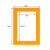 CountryArtHouse Orange Acid Free 12x16 Picture Frame Mats with White Core Bevel Cut for 8.5x11 Pictures - Fits 12x16 Frame - Pack of 25 Mats view 3