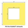 CountryArtHouse Vibrant Yellow Acid Free 20x20 Picture Frame Mats with White Core Bevel Cut for 10x10 Pictures - Fits 20x20 Frame - Pack of 10 Mats view 2