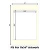 CountryArtHouse Textured Cream Acid Free 12x18 Picture Frame Mats with White Core Bevel Cut for 11x14 Pictures - Fits 12x18 Frame - Pack of 10 Mats view 2