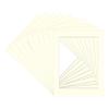 CountryArtHouse Textured Cream Acid Free 12x18 Picture Frame Mats with White Core Bevel Cut for 11x14 Pictures - Fits 12x18 Frame - Pack of 10 Mats view 3