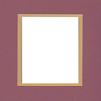 20x24 Double Acid Free White Core Picture Mats Cut for 16x20 Pictures in Mauve and Maize Yellow