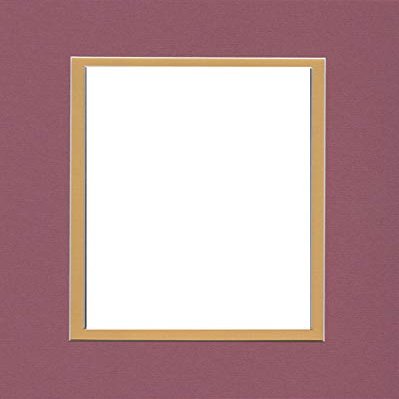 20x24 Double Acid Free White Core Picture Mats Cut for 16x20 Pictures in Mauve and Maize Yellow