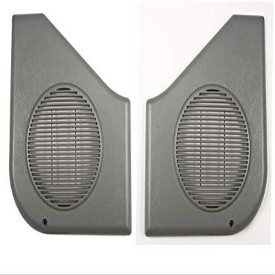 1987-1993 Mustang Door Panel Speaker Grills, Gray (Pair)