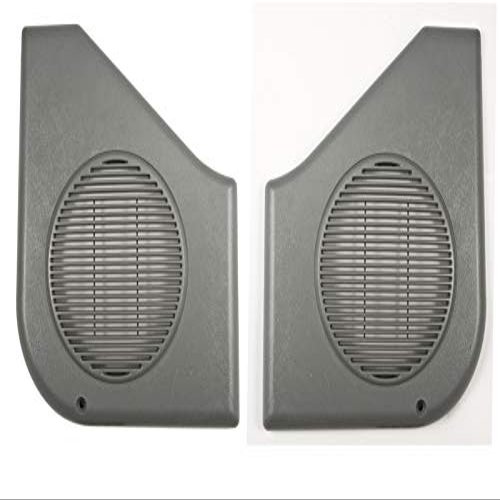 1987-1993 Mustang Door Panel Speaker Grills, Gray (Pair)