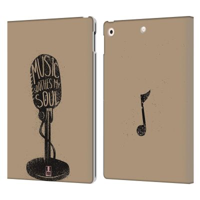 Head Case Designs Microphone All About Music Leather Wallet Case Compatible with Apple iPad 10.2 2019/2020/2021