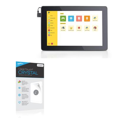 BoxWave Screen Protector Compatible with SunFounder Raspberry Pi Touchscreen (10 in) - ClearTouch Crystal (2-Pack), HD Film Skin - Shields from Scratches