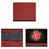 Decalrus - Protective Decal for MSI GL Series GL65 (15.6" Screen) Laptop RED Carbon Fiber Skin case Cover wrap CFmsiGL65_15Red view 1