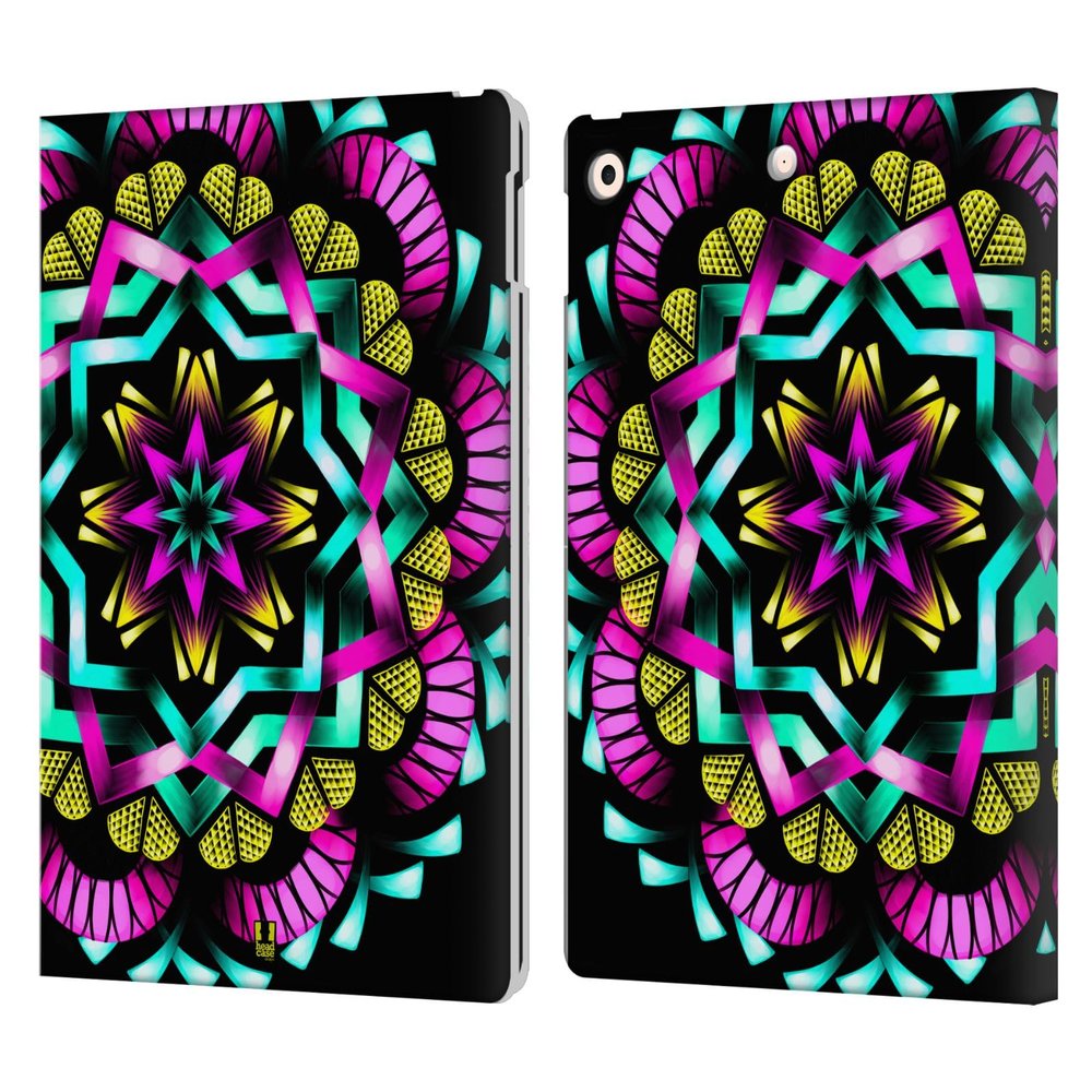 Head Case Designs Sun Mandala Lanterns Leather Wallet Case Compatible with Apple iPad 10.2 2019/2020/2021