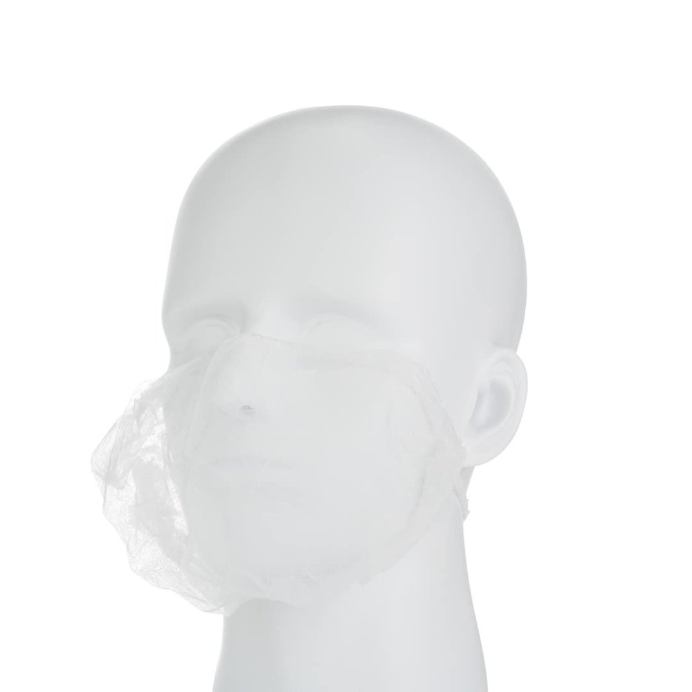 Restaurantware White Disposable Beard Cover, 19 x 0.5 In, 100 Pack