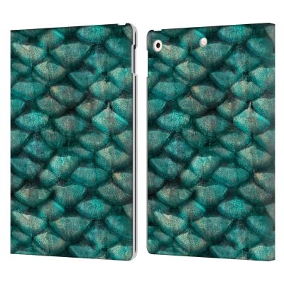 Head Case Designs Officially Licensed LebensArt Teal Mermaid 3 Patterns 2 Leather Wallet Case Compatible with Apple iPad 10.2 2019/2020/2021