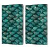 Head Case Designs Officially Licensed LebensArt Teal Mermaid 3 Patterns 2 Leather Wallet Case Compatible with Apple iPad 10.2 2019/2020/2021 view 1