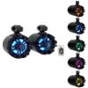 Rockville WB65KLED Black 600W 6.5" Marine Wakeboard Tower Speakers, 4 Ohm, LED Lighting, 360-Degree Swivel, Waterproof, with Remote, for Boats and Off-Road Vehicles, 4-Piece view 2