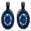 Rockville WB65KLED Black 600W 6.5" Marine Wakeboard Tower Speakers, 4 Ohm, LED Lighting, 360-Degree Swivel, Waterproof, with Remote, for Boats and Off-Road Vehicles, 4-Piece view 3