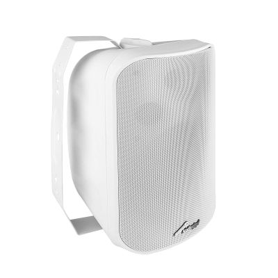 Audiopipe 6.5 2-Way Indoor/Outdoor Weatherproof Loudspeaker (ODP-653 WHT), White, Monitor Speaker, 2-Way, 100 Watts, 8 Ohms, Long-Lasting, Music-Responsive LED Lighting (Sold in Pairs)