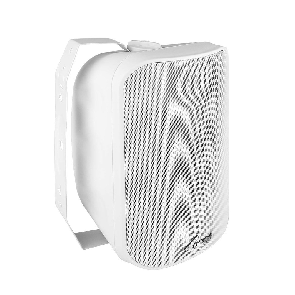 Audiopipe 6.5 2-Way Indoor/Outdoor Weatherproof Loudspeaker (ODP-653 WHT), White, Monitor Speaker, 2-Way, 100 Watts, 8 Ohms, Long-Lasting, Music-Responsive LED Lighting (Sold in Pairs)