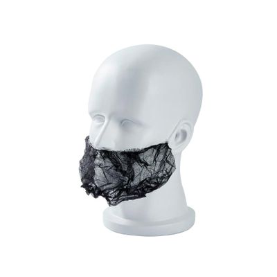 Restaurantware Black Disposable Beard Cover, 19 x 0.5 In, 100 Pack