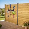 Poolmaster Outdoor Wall-Mounted Tool Organizer Rack, Heavy-Duty Garden Tool Holder and Swimming Pool Equipment Storage for Backyard, Fence, or Garage view 3