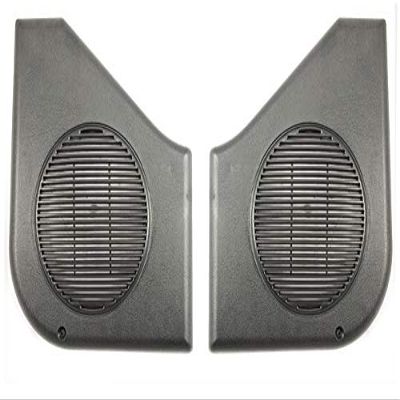 1987-1993 Mustang Door Panel Speaker Grills, Black (Pair)