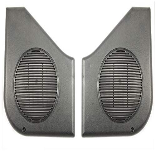 1987-1993 Mustang Door Panel Speaker Grills, Black (Pair)