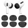 3 Pairs Compatible AirPods Pro & Pro 2 Ear Tips - Small, Medium, Large 3 Size Silicone Rubber Eartips - Gel Cover Accessories - S/M/L Black view 1