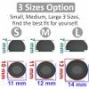 3 Pairs Compatible AirPods Pro & Pro 2 Ear Tips - Small, Medium, Large 3 Size Silicone Rubber Eartips - Gel Cover Accessories - S/M/L Black view 2