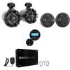 Rockville WB65 Bundle: 6.5" Wakeboard Tower Speakers, RMSTS65B 6.5" Marine Speakers, RGHR2 Gauge Bluetooth USB Receiver, Krypton MF3 4-Channel Marine Amp, RMWK4 4 AWG Marine Amp Wiring Kit, 5-Items view 1