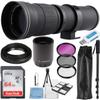 Commander Optics Super 420-800mm / 1600mm (with 2X Teleconverter) f/8 Manual Telephoto Zoom Lens for Olympus/Panasonic Micro Four Thirds Mirrorless Digital Cameras + Photo Essential Accessory Kit view 1