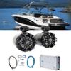 Rockville WB65 Bundle: 6.5" 600W Marine Metal Wakeboard Swivel Tower Speakers, RXM-T1 1500W Dyno-Certified 2-Ch Marine Amplifier, RMWK4 4 AWG Amp Install Wire Kit, 3-Items view 1