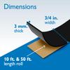 FindTape Polyester 3mm Felt Tape 3/4 in. x 10 ft. Felt Strips with Adhesive Backing and Furniture Strips, Great for Arts and Crafts, Classrooms, and Protecting Furniture (Black) view 3