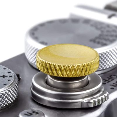 Fuji Shutter Release Button Accessories: Fujifilm Camera Soft Shutter Button - Gold Shutter Button for Canon Nikon Leica Film X100vi X100v X100Ff Xt5 Xt4 Xt3 Xt2 Xt30 Xt20 Xt10 Xpro3 Xpro2 Xpro1