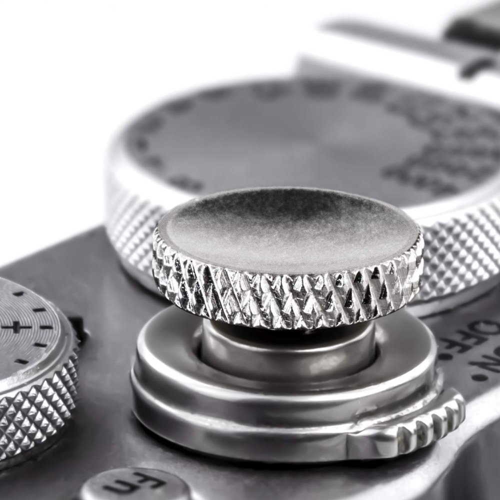 Fuji Shutter Release Button Accessories: Fujifilm Camera Soft Shutter Button - Silver Shutter Button for Canon Nikon Leica Film X100V X100F Xt5 Xt4 Xt3 Xt2 Xt30 Xt20 Xt10 Xpro3 Xpro2 Xpro1