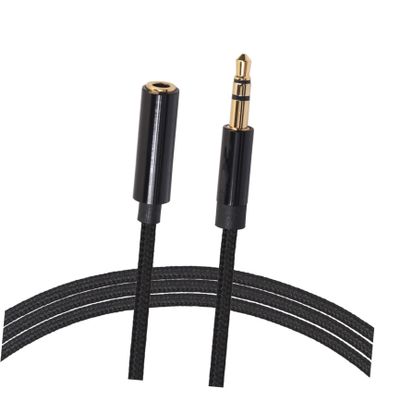 Healifty Headphone Extension Cable Headset Extension Cable 3.5mm 1 Meter Male-to-Female for Speaker Cellphone Computer Black Ear Microphone Microphones