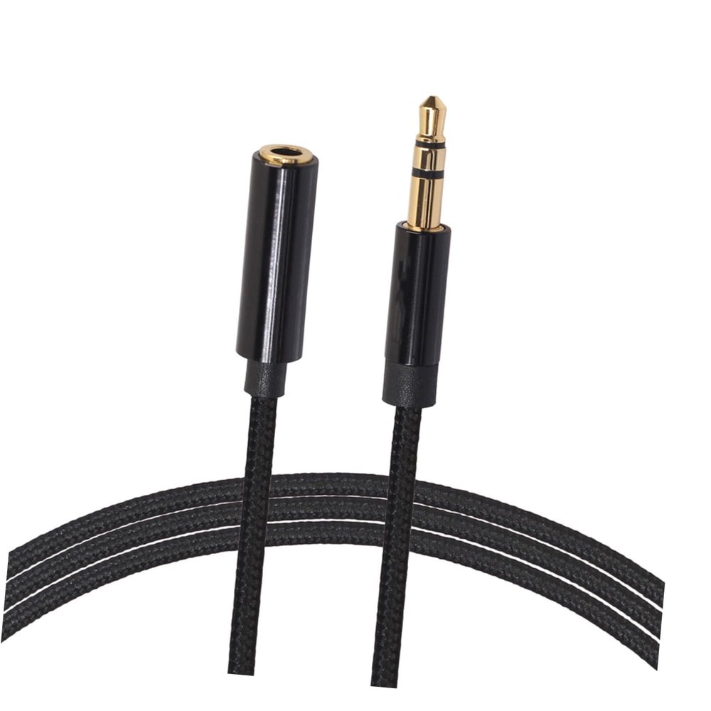 Healifty Headphone Extension Cable Headset Extension Cable 3.5mm 1 Meter Male-to-Female for Speaker Cellphone Computer Black Ear Microphone Microphones