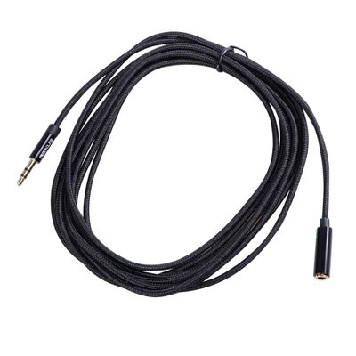 Cord Microphone Headphone Mic 3.5mm 3 Meter Male-to-Female Headphone Extension Line Stereo Audio Cable for Speaker Cellphone Computer (Black) Microphone Cable Extension Headset