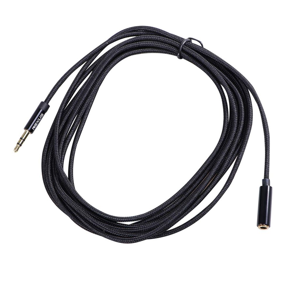 Cord Microphone Headphone Mic 3.5mm 3 Meter Male-to-Female Headphone Extension Line Stereo Audio Cable for Speaker Cellphone Computer (Black) Microphone Cable Extension Headset